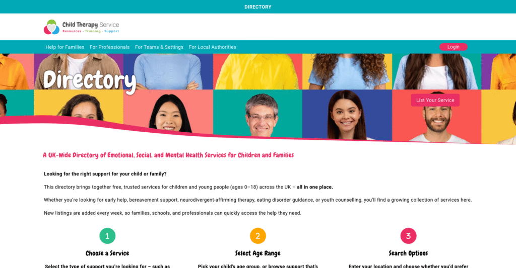 directory childtherapyservice screenshot