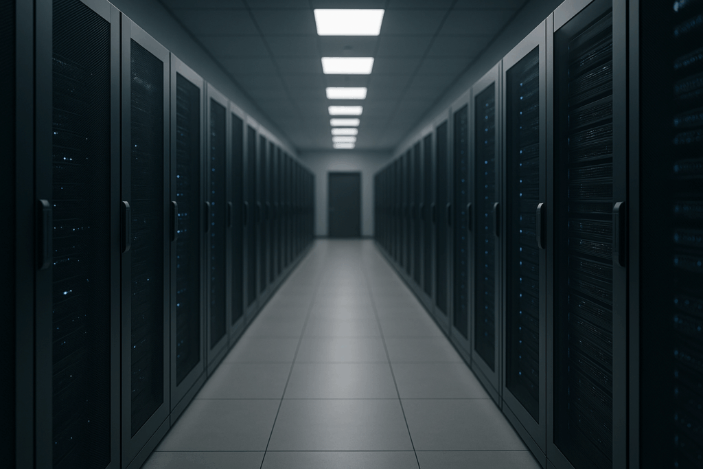 Modern data centre with premium server racks